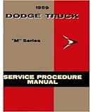 1959 DODGE PICKUP TRUCK Shop Service Manual Book