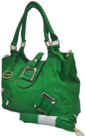 Sori Collection "307" Shoulder Satchel NYC Women's Handbag with Long Strap (Green7)