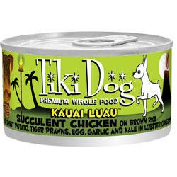 Tiki Dog Kauai Luau Succulent Chicken and Tiger Prawns on Brown Rice (12/2.8oz cans) Tiki Dog Kauai Luau Succulent Chicken and Tiger Prawns on Brown Rice (12/2.8oz cans)