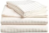 Elaine Karen Striped 4pc Queen Sheet Set, Ivory