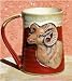 Big Horn Sheep Wildlife Mug 19 oz. Cream Red