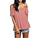 Welcomeuni Loose Off Shoulder Stretch Top Blouse for Women