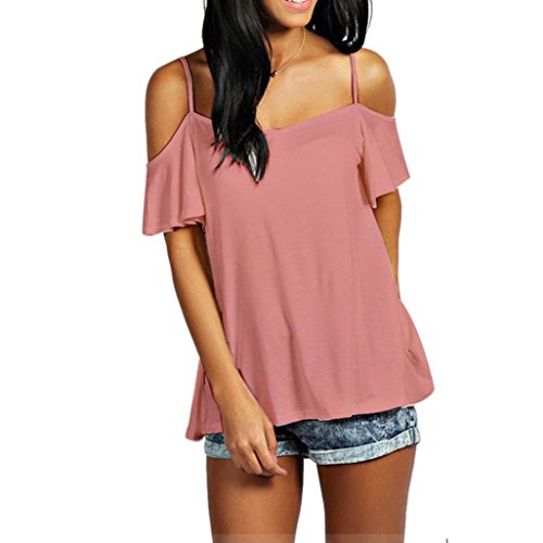 Welcomeuni Loose Off Shoulder Stretch Top Blouse for Women