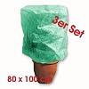 Filmer 25057 Wintervlies-Schutzhaube, 80 x 100 cm, mit Kordelzug, 3er-Set