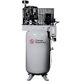 - Chicago Pneumatic Reciprocating Air Compressor - 5 HP, 80 Gallon, 208/230 Volt, 1-Phase, Model# RCP-581V