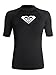 Roxy Junior's Whole Hearted Short Sleeve Rash Guard, Black, Medium
