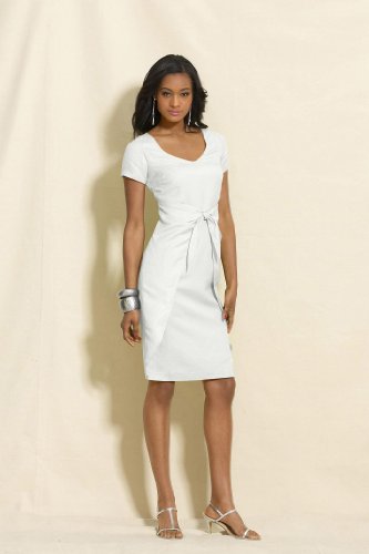 External hard drive:metrostyle Metrostyle Tie-Front Linen-Blend Dress