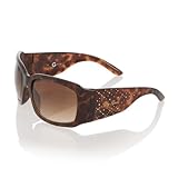 G by GUESS Plastic Wrap Sunglasses with Rhinestone