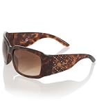 G by GUESS Plastic Wrap Sunglasses with Rhinestone
