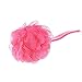 Bestrice 18in Long Handle Bath Body Back Brush Shower Nylon Mesh Scrubber Loofah Sponge Large Head (rose red)