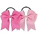 Chiffon 4.5in Cheerleading Bows Pony Tail Holder Ribbon Cheer Bow Gift for Teens Set Of 15 Color
