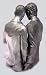 GAY WEDDING/MARRIAGE SCULPTURE in PEWTER FINISH