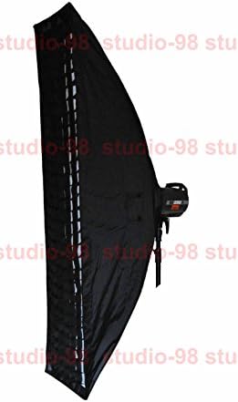 14 X 63 Inch Foldable Umbrella Like Collapsible Strip Softbox (35 X 160 Cm) + Grid + Ring for Elinchrom D-lite Style Rx 600 BXRi 500 Flash Light