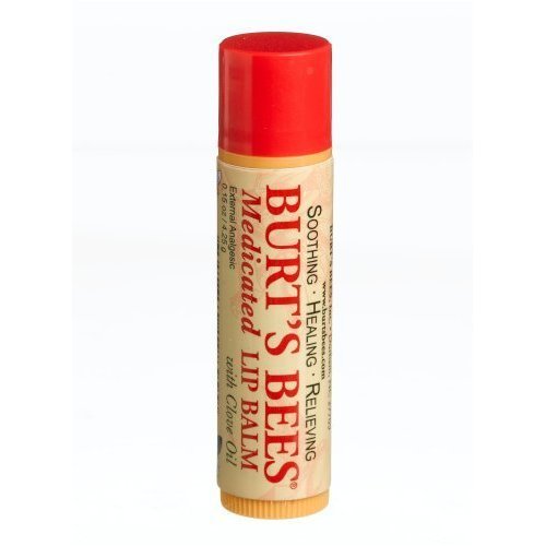 Burt's Bees Burt's Lip Care Medicated Lip Balm with Clove Oil 0.15 oz. tube Lip Balms (Pack of 6)