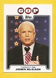 2008 Topps Campaign 2008 #JM John McCain - GOP - Republican Presidential (Nominee) Candidate Baseball Cards - MLB Baseball Trading Card in a Protective Screw Down Display Case!