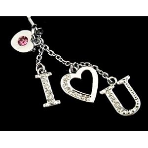 Russ Berrie Bijoux I Love You Mobile Phone Charm 904