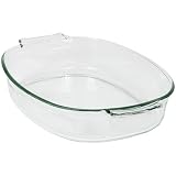 Kitchen & Housewares : Pyrex Bakeware 4-Quart Oval Roasting Dish, Clear