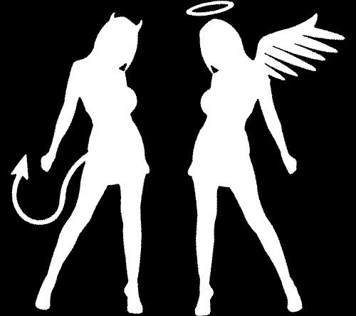 Skin Angel Devil Girl Sticker (Decal) #4 - 9'