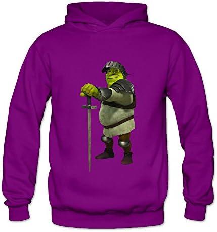 JUJ Women's Shrek Crew Neck Hood Shirt Purple XX-Large