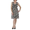 Mossimo® Black Women's V-Neck Empire Dress - Ebony/Cream