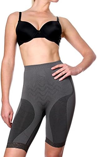 Fullness Womens Bamboo Magic Butt Lifting Slim Body Shaper Thigh Shorts 2X Large, Charcoal Gray