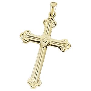 Platinum Fancy Cross Pendant