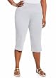 Ashley Stewart Womens Plus Size Stud Detail Active Capri Pant