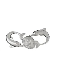 Clevereves 14K White Gold Pendant Dolphins and Shells 9.9 - Gram(s)
