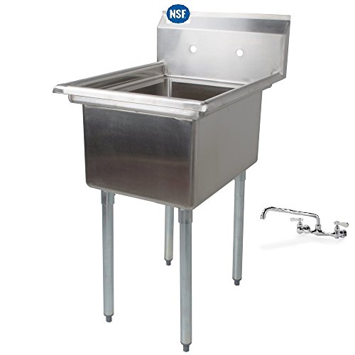 Stainless Steel 1 Compartment Mop Sink 30 X 30 with Faucet Bestseller
