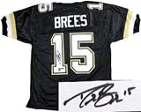 Drew Brees signed Purdue Boilermakers Black Custom Jersey- Brees Hologram