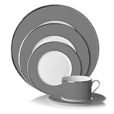 Mikasa Color Studio Gray-Platinum 5-Piece Dinnerware Placesetting