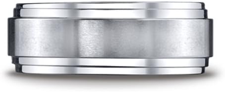 Cobalt This unique Cobaltchrome™ 8mm comfort-fit band features a satin-finished center and a high polished double edge