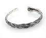 Wolfwalker Braided Sweetgrass Herb Sterling Silver Cuff Bracelet 7"