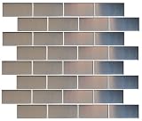 Brick Stainless Steel Tiles 1.5" x 3" Metal Mosaic Series