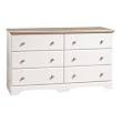 Shaker Double Dresser In Pure White/Maple Finish By South Shore Furniture