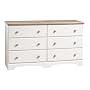 South Shore Furniture, Summertime Collection, Double Dresser, Pure White and Natural Maple