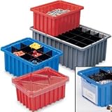 AKRO-MILS Akro-Grid Dividable Containers - Blue - Lot of 20