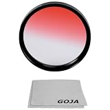 Goja Graduated Red Color Filter for Camera Lens with 37MM Filter Thread + Premium MagicFiber Microfiber Cleaning Cloth