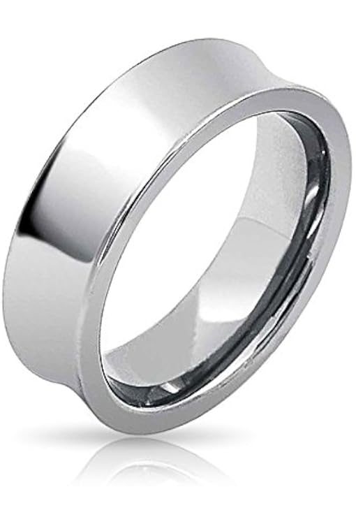 Mens concave wedding rings