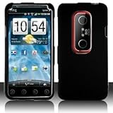 GTMax Hard Rubberized Snap On Protective Cover Case (Black) for Sprint HTC  ....