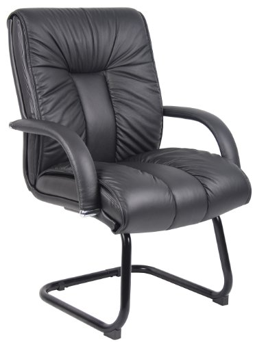 Boss Italian Leather Mid Back Guest Chair