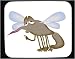 Decorated Mouse Pad with bug, cartoons, insect, exhausted, cartoon, pest, animal, mos...