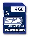 Platinum Secure Digital (SD) Card 4GB Speicherkarte