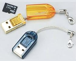 MicroSD/MicroSDHC/T-Flash USB2.0 Mini Card Reader/Writer Blue by Pexell