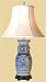 Asian Furniture & D&eacute;cor - 30" Ming Chinese Blue & White Porcelain Oriental Vase Bedside Lamp