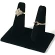 Black Velvet Double Ring Showcase Countertop Display