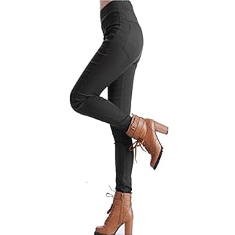 Femmes Mode pantalons taille haute tendus Sexy Casual Crayon Slim Fit