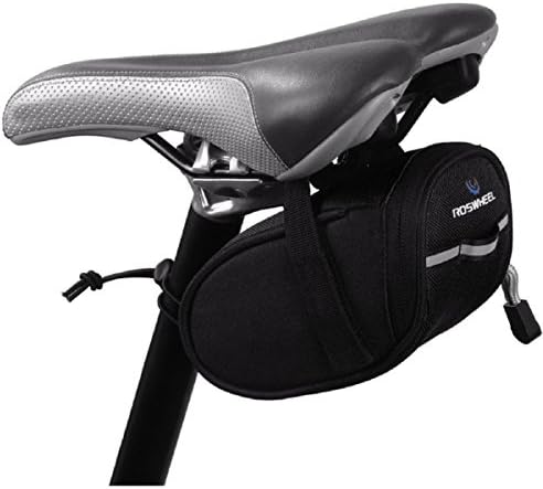 Gesanflower Roswheel Waterproof Bike Saddle Bag Bicycle Cycling Tail Rear Pouch Seat Storage Bag (Black)