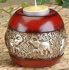 Candle Holder Elephant Collectible Figurine Decor