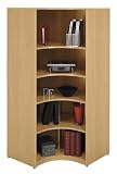 Bush Furniture WL60307A2 Corner Bookcase Light Oak Finish